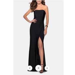 Strapless Double Cross Back Gown LA FEMME NWT